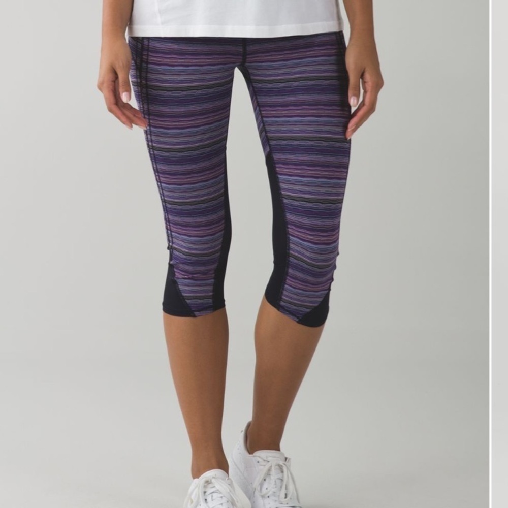 Lululemon Purple Vent It Out Crop Leggings